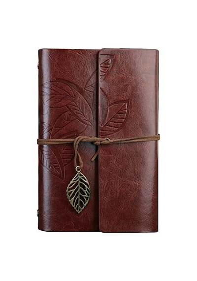 Yapraklı Not Defteri Klasik Pu Deri Kapak Seyahat Defteri Travel Journal Günlük Seyahat Günlüğü Doldurulabilir Es Çok Renkli
