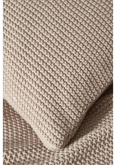 The White Company Lyra Throw, Yumuşak Pamuk Örgü Battaniye, 140 X 200 Cm Polyester Battaniye Kahverengi Tek Ebat