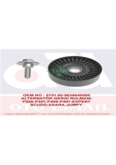 Ina 532043910 Alternatör Gergi Rulmanı P206 307 406 407 607 807 Expert C5 C8 Jumpy 1.8 16v 2.0 16v 2.0 2.1 5751.60
