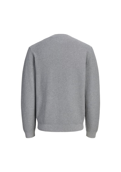 Jack & Jones Premium % 100 Pamuk Bisiklet Yaka Kazak Erkek Kazak 12301707 Gri
