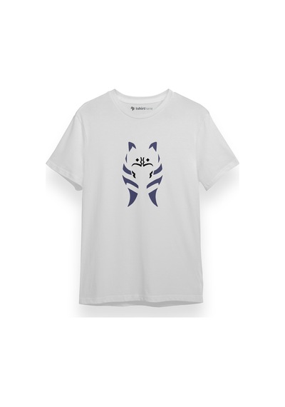 Ahsoka Tano Minimal Beyaz Kısa Kol Erkek Tshirt 001