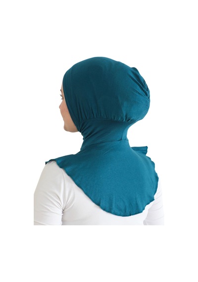Modish Group Kadın Boyunluklu Hijab Tesettür Pratik Spor Bone - Sarı Turkuaz