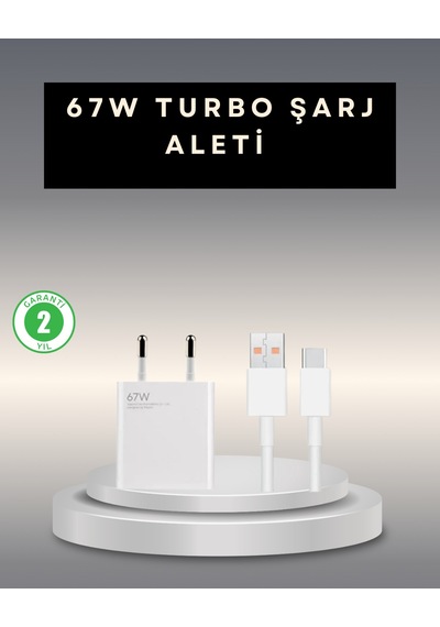 67 Watt Type C Şarj Adaptörü Poco X3 X4 X5 Uyumlu