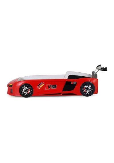 Kırmızı Arabalı Yatak V12 Audi Işıklı Full Plastik Kırmızı Arabalı Yatak V12 Audi Işıklı Full Plastik