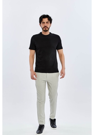 Süvari O Yaka Regular Siyah Erkek T-shirt Ts1014000475