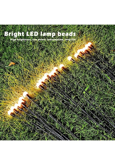 Brokoli Home Güneş Ateşböceği Işıkları, 2'li Paket 16 Led Solar Bahçe Işıkları, Güneş Enerjili Salla