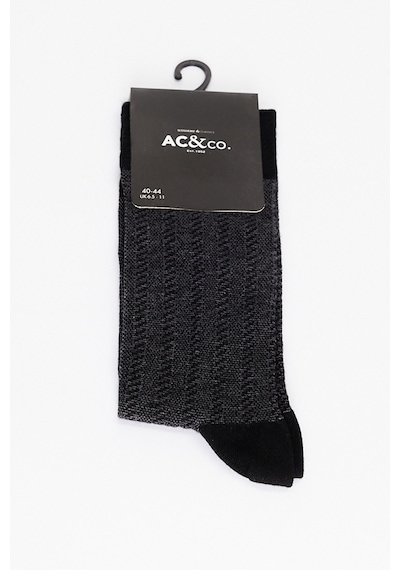 AC&Co / Altınyıldız Classics Erkek Sıyah Bambu Tekli Desenli Çorap Siyah