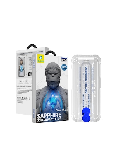 Blueo Apple iPhone 15 Pro Uyumlu Safir Sapphire Aplikatörlü Ekran Koruyucu