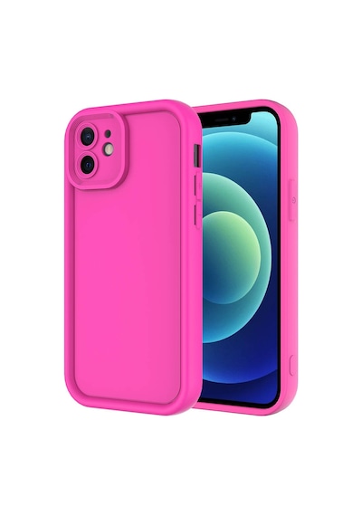 Zore Apple Uyumlu iPhone 11 Kılıf Kamera Korumalı Ananas Kapak - Pembe Koyu Pembe Koyu