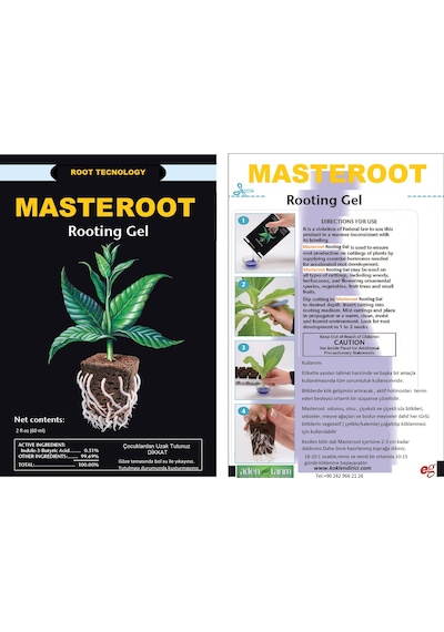 Masteroot Kullanıma Hazır Jel Fidan Köklendirme Hormon 60 Gram