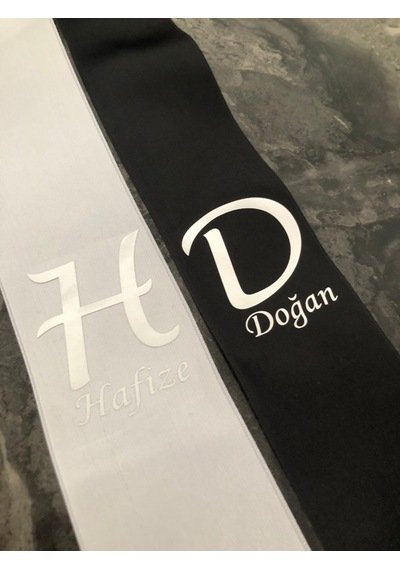 Gelin Damat Isimli Tören Takı Kurdelesi 2 Adet B-16