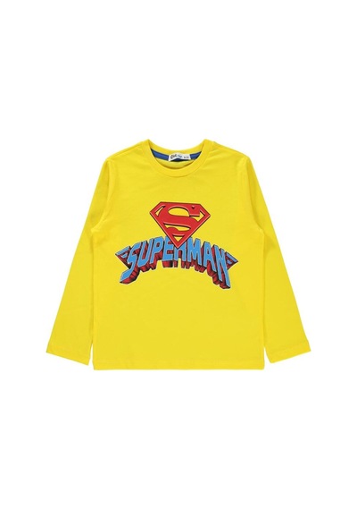 Superman Baskılı 10-13 Yaş Sweatshirt Sarı