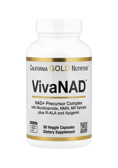 California Gold Nutrition, Vivanad , Nad Complex With Nmn, Nr Tartrate, 90 Veggie Capsules Aromasız