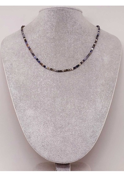 Sodalit Taşı 3mm Kolye (Sabit Klipsli) (41300) Bal Rengi