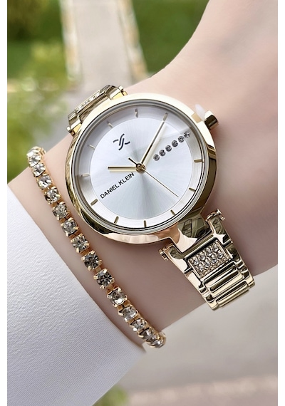 Daniel Klein DKISTE156 Premium Gold Kadın Kol Saati + Bileklik