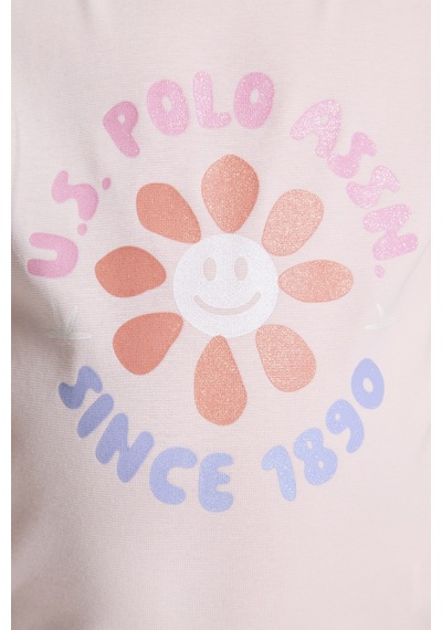 U.S. Polo Assn. Kız Çocuk Açık Pembe Tişört 50325635-vr078 Acık Pembe