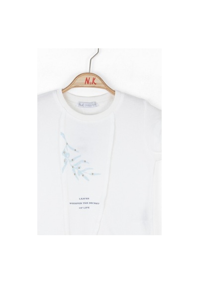 Xo Kids Kız Çocuk Tişort 4-8 Yaş 38510 Ekru