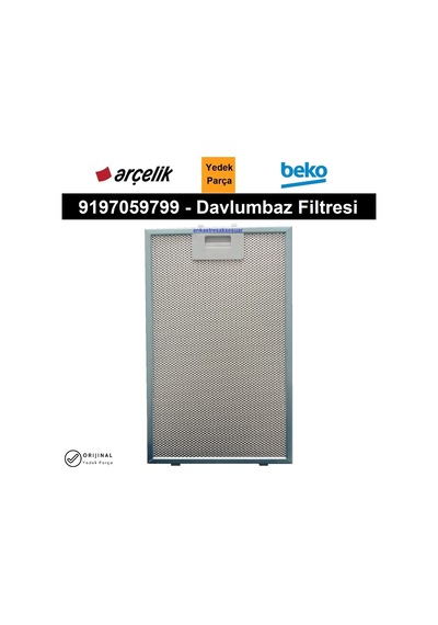 Arçelik Beko Altus Uyumlu Davlumbaz Filtresi 20X34,5Cm Filtre 9197059799 - 465168568
