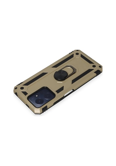 Newface - 966 - Xiaomi Redmi Note 12 4g Kılıf Sofya Yüzüklü Silikon Kapak - Novapazr - - Gold