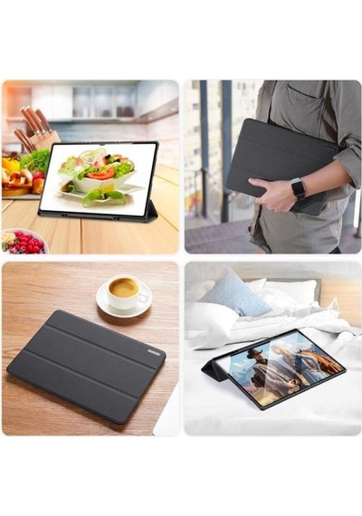 Coofbe Standlı Samsung Uyumlu Galaxy Tab A8 2021 10.5 Kılıf X200-X205 Kalem Yerli Mıknatıslı Kamera Korumalı Tablet Kılıfı