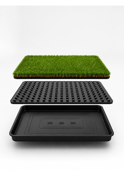 Premium Akıllı Çim Tuvaleti Kedi Ve Köpekler İçin 3 Katlı Yıkanabilir Büyük Boy 80x60