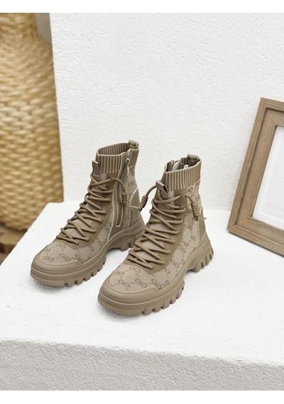 25k310-22 Örme Triko Boğazlı Sneaker Spor Ayakkabı Kadın 001