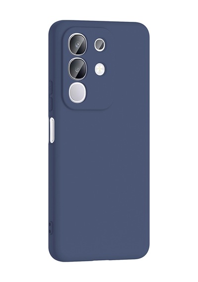 Kilifone - Vivo Y29 4g Uyumlu Kılıf Esnek Koruyucu Mara Lansman Kapak - Lacivert - T37824