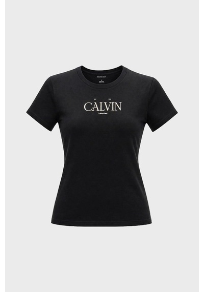 Calvin Klein Ss Classıc Resort Fo, Ub1 Kadın Siyah T-shirt