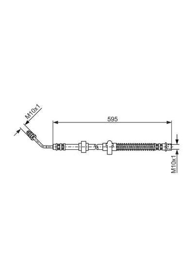 Bosch Fren Hortumu Arka Sol P407 04 P508 10 C5 06 C6 05 640mm M10 1987476372 4806.k2 4806.e7