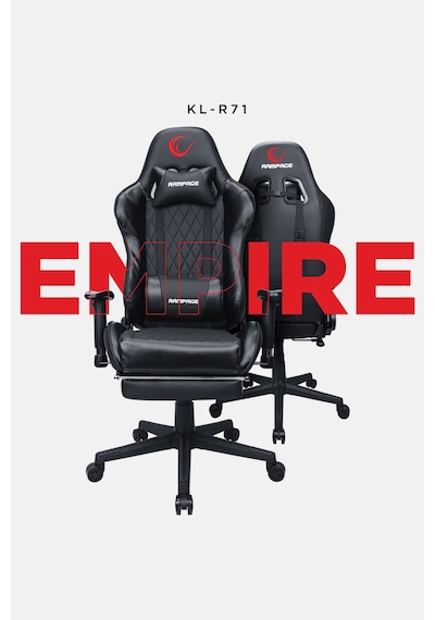 Rampage Kl-R71 Empıre Ayak Dayama Yerli Siyah/Silver Gaming Oyunc