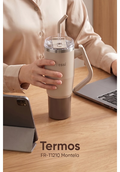 Montela Termos Paslanmaz Çelik 1200 Ml Fr-t1210 Bej