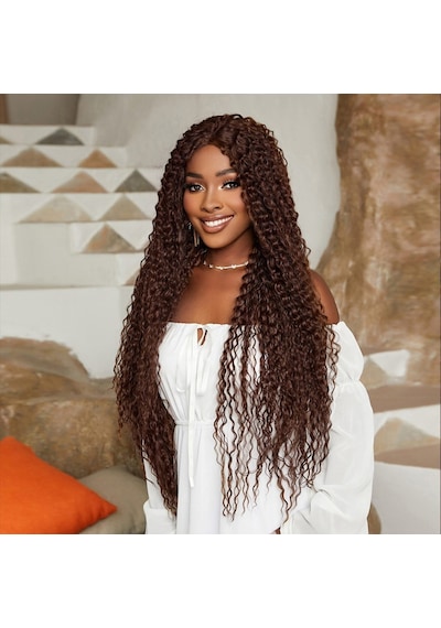 Afro Daa Fiber Sen Tül Peruk / Açık Kahve - Evori-874589 Karışık - Çok Renkli