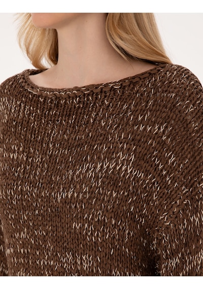 Pierre Cardin Kadın Kahverengi Kazak /triko 50324797-vr029 Kahverengi