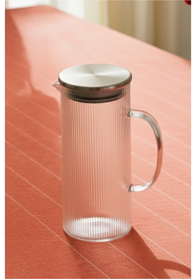 Perotti Bodrum 1200 Ml Borosilikat Cam Sürahi Buzdolabı Sürahisi Seffaf