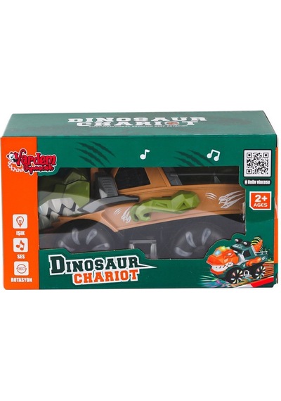 Hareketli Dinozor Oyuncak Araba - Işıklı, Müzikli, Çarp Dön Özellikli T-rex Kamyon - 2 Yaş+ Çok Renkli