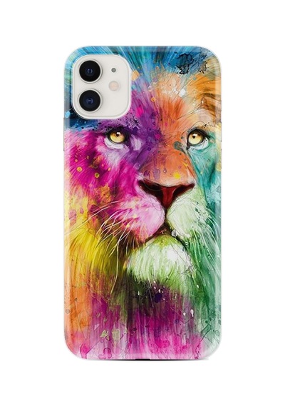 Apple Apple iPhone Uyumlu 11 Kılıf Desenli Silikon Güzel Kılıf Colorfull Leon 2 1388
