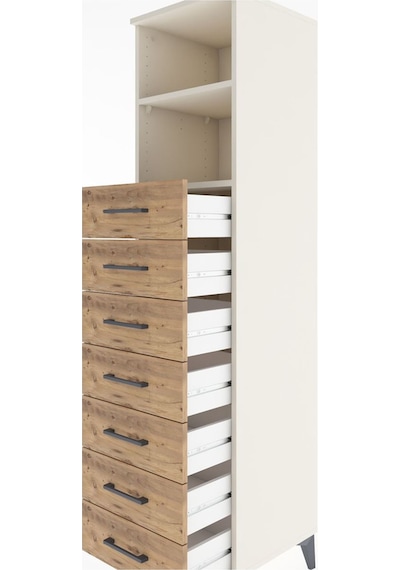 Hyperion Dolap 2 Raflı 7 Çekmeceli 44x44x182 Aytaşı-çam Aytaşı