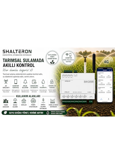 Shalteron - Mobil Uygulama İle Uzaktan Kontrol Ve Sulama Cihazı Gsm-4g