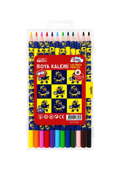 Fatih Taraftar Kanarya Kuru Boya 12 Renk Çantalı Çok Renkli