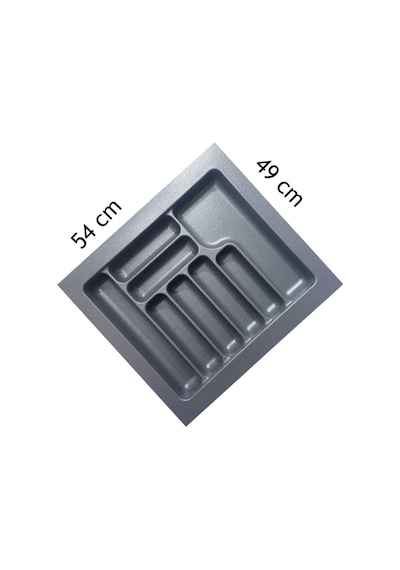 S-2287-g 54x49 Çekmece Içi Gri Plastik Kaşıklık 48x40 A Kadar Kesilebilir Gri