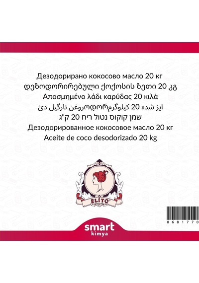 Elito Deodorize Hindistan Cevizi Yağı 20 Kg