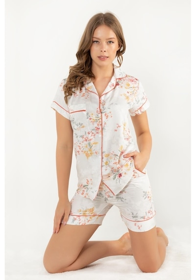 Doremi Blossom Kısa Kollu Şortlu Pijama Takımı Çok Renkli