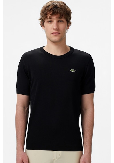 Lacoste Men's Regular Fit Short Sleeve Crew Neck Knit Sweater Erkek Bisiklet Yaka Triko Tişört Siyah Siyah Lacoste Men's Regular Fit Short Sleeve Crew Neck Knit Sweater Erkek Bisiklet Yaka Triko Tişört Siyah Siyah