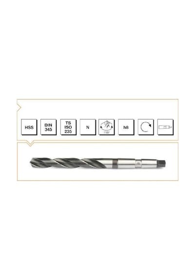 Makina Takım 26 Mm Mors Konik Saplı Maktap Ucun Hss Dın 345