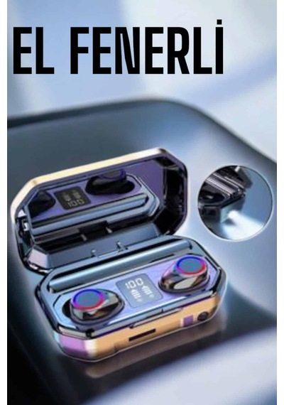 Dijital Göstergeli Bluetooth Bağlantılı Kulaklık Dokunmatik Kontrol Kulak Içi