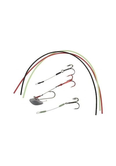Savage Gear Rig Finesse Silicone Tube. Red. Black. Glow 1.4 Mm 3x30 Cm B4