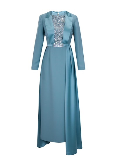 Senna Pearly Dress Yeşil Yeşil
