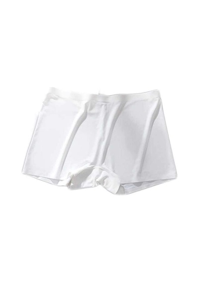 Kadın Dikişsiz Görünmez İz Yapmaz Mini Şort Boxer Beyaz Beden: M Standart