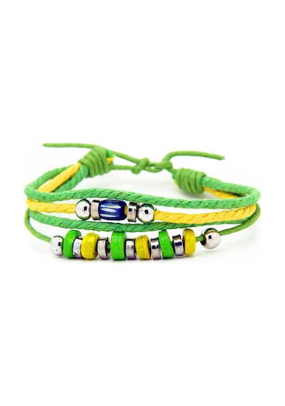 Tblk00830 Barbados Boncuk Detaylı İp Unisex Bileklik 703-850 Çok Renkli