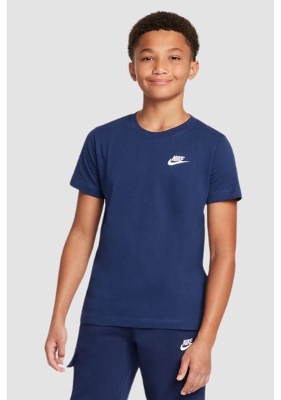 Nike Nsw Tee Futura Lbr Çocuk Spor Tişört Rahat Kesim Fz5177 Lacivert - Beyaz